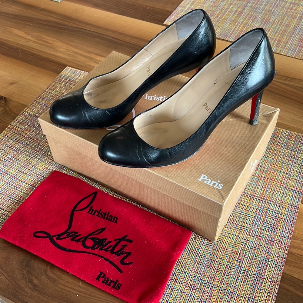 Christian Louboutin Black Heels with Red Soles